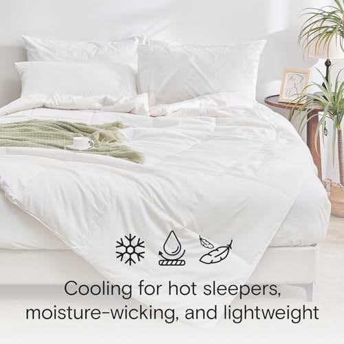 DOZ All Season Cooling Comforter, 100% Viscose Derived from Bamboo, Breathable, Lightweight, Soft, Down Alternative Duvet Insert, 8 Loops, 106"x90" (King/Cal King) DOZ by SIJO