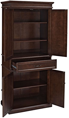 Crosley Furniture Parsons Pantry Cabinet, Vintage Mahogany