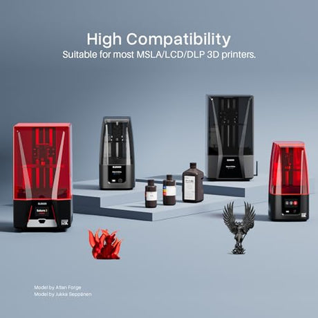ELEGOO ABS-Like 3D Printer Resin 3.0 1000g Translucent, High Precise Printing Resin, Upgraded Toughness and Strength, 405nm LCD UV-Curing for MSLA/LCD/DLP 3D Printer ELEGOO