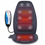 Snailax Massage Seat Cushion with Heat - Extra Memory Foam Support Pad in Neck and Lumbar,10 Vibration Massage Motors, 2 Heat Levels, Back Massager Chair Pad for Back Snailax