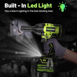 Robustrue 1000N.m(740ft-lbs) Cordless Impact Wrench, High Torque Brushless 1/2 Impact Gun, 21V 2 x4.0Ah Battery, Fast Charger, 4 Sockets, Pistola De Impacto for Home Car Tires Truck Mover Robustrue