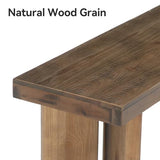 TRIBEWOOD Solid Wood Console Table, 70.9-Inch Extra Long Sofa Table Behind The Couch, Farmhouse Wooden Entryway Furniture with Sturdy Legs, for Living Room, Hallway, Foyer, Rustic Brown TRIBEWOOD