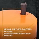 Oklahoma Joe's® Bronco Pro Drum Smoker, Orange - 19202100 Oklahoma Joe's