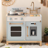 ROBUD Montessori Kids Kitchen Playset, Wooden Play Kitchen, Pretend Toddlers Kitchen Toy with Accessories, Baby Gift for Ages 3 4 5 6 7 8 ROBUD