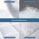 Moonsea Down Alternative Comforter Duvet Insert Queen Size White, Queen Size Blanket Duvet Insert with Corner Tab, Lightweight, All Season, Plush Siliconized Fiber Fluffy Filling - Box Stitched Moonsea