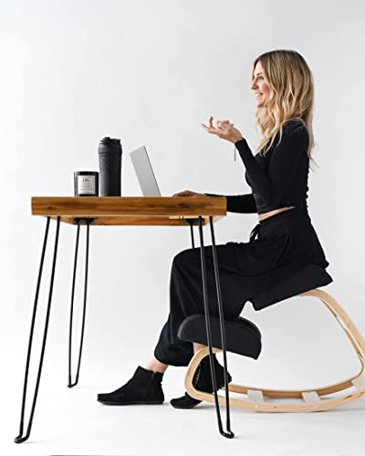 Sleekform Portable Folding Desk - Wood Foldable Table - No Assembly Easy Fold Desks for Small Spaces - Space Saving Collapsible Computer Tables for Work, Writing, Crafts - WoodArtSupply