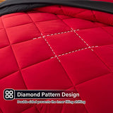 Cosybay Bed in a Bag Full Reversible Comforter Sets 7pcs All Season Down Alternative Bedding Sets Red and Black with Comforter, Pillow Shams, Flat Sheet, Fitted Sheet and Pillowcase Cosybay