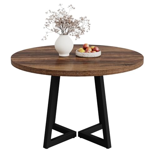 Tribesigns 31.5" Round Conference Table, Small Wooden Meeting Table for 2-4 People, Compact Office Table for Small Spaces, Seminar Room Tribesigns