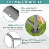 Outvita Outdoor Portable Storage Shed Tent, 8x12 ft Waterproof Carport with Roll-Up Zipper Door and Durable Galvanized Steel Frame, Ideal for Motorcycle, GTV, Bike, Wood Tool Lawn Mower Storage Outvita