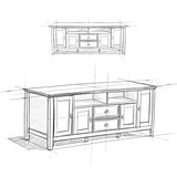 SIMPLIHOME Redmond SOLID WOOD 72 inch Wide Transitional TV Media Stand in Rustic Natural Aged Brown For TVs up to 80 inches for the Living Room and Entertainment Center SIMPLIHOME