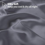 2 Pack Bamboo Viscose Cooling Fitted Sheet Twin XL Size Only, 400 Thread Count, 16" Deep Pocket Cooling Bottom Sheets for Hot Sleeper, Silky Soft Breathable (Twin XL, Dark Grey Zaizaihome