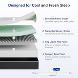 Gelsea 12 Inch Green Tea Memory Foam Mattress, Queen Memory Foam Mattress in a Box, Gel Infused Foam for Pressure Relief and Cool Sleep, CertiPUR-US Certified, Medium Firm Gelsea
