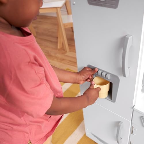KidKraft Vintage Wooden Play Kitchen with Pretend Ice Maker and Play Phone, White KidKraft