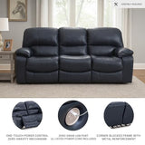 Signature Design by Ashley Leesworth Modern Power Reclining Sofa with USB Charging Ports, Blue Signature Design by Ashley
