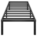 HLIPHA Metal Platform Bed Frame 18 Inch Tall,No Box Spring Needed,Twin Size Bed with Heavy Duty Strong Support Slats,Easy to Assemble,Black HLIPHA