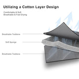 PURPLE LEAF 9 Pieces Outdoor Patio Dining Set with 8 Folding Portable Chairs and 1 Rectangle Aluminum Table, Foldable Adjustable High Back Reclining Chairs with Soft Cotton-Padded Seat, Grey PURPLE LEAF