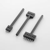 Leather Round Hole Punching Tool 3pcs Prong Punch Tool Set with 2/4/6 Prong Options for Precise Round Hole Punching DIY Leather Craft（6mm） RONGXINGSHENG