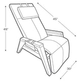 Human Touch Gravis ZG Zero Gravity Leather Massage Chair Recliner with Remote - Beech Wood - Saddle Dark Brown Leather Human Touch Gravis ZG