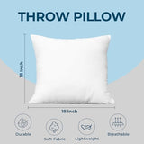 Utopia Bedding Throw Pillows (Set of 4, White) – 18 x 18 Inches Down Alternative Pillows for Bed, Sofa, and Couch - Fluffy Decorative Stuffer Pillow for Indoors & Outdoors Utopia Bedding