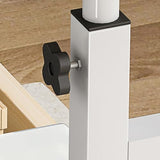 duwiikab Standing Desk with Storage Shelves, Desks on Wheels Adjustable Height, Computer Desk on Wheels, Moveable Table, Portable Desks, Small Standing Table, Mobile Computer Table for Home Office duwiikab