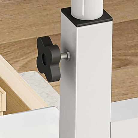 duwiikab Standing Desk with Storage Shelves, Desks on Wheels Adjustable Height, Computer Desk on Wheels, Moveable Table, Portable Desks, Small Standing Table, Mobile Computer Table for Home Office duwiikab