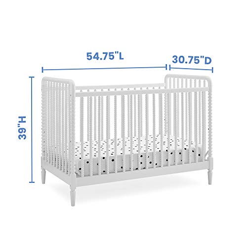 Delta Children Saint 4-in-1 Convertible Crib - Greenguard Gold Certified, Bianca White