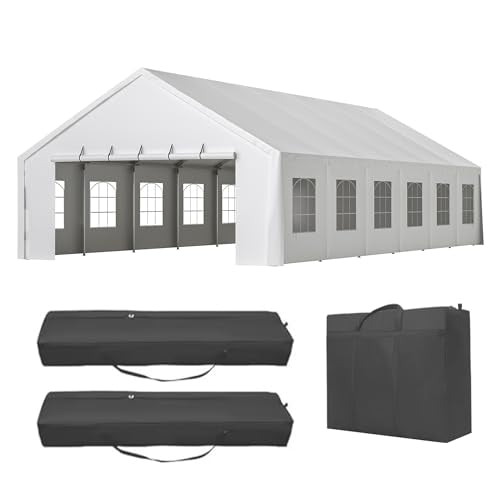 20x40FT Heavy Duty Party Tent - Commercial Wedding Canopy with Removable Sidewalls, 3 Carry Bags & UV Protection, Large Outdoor Gazebo for Events, Camping, Carport Rueekfil