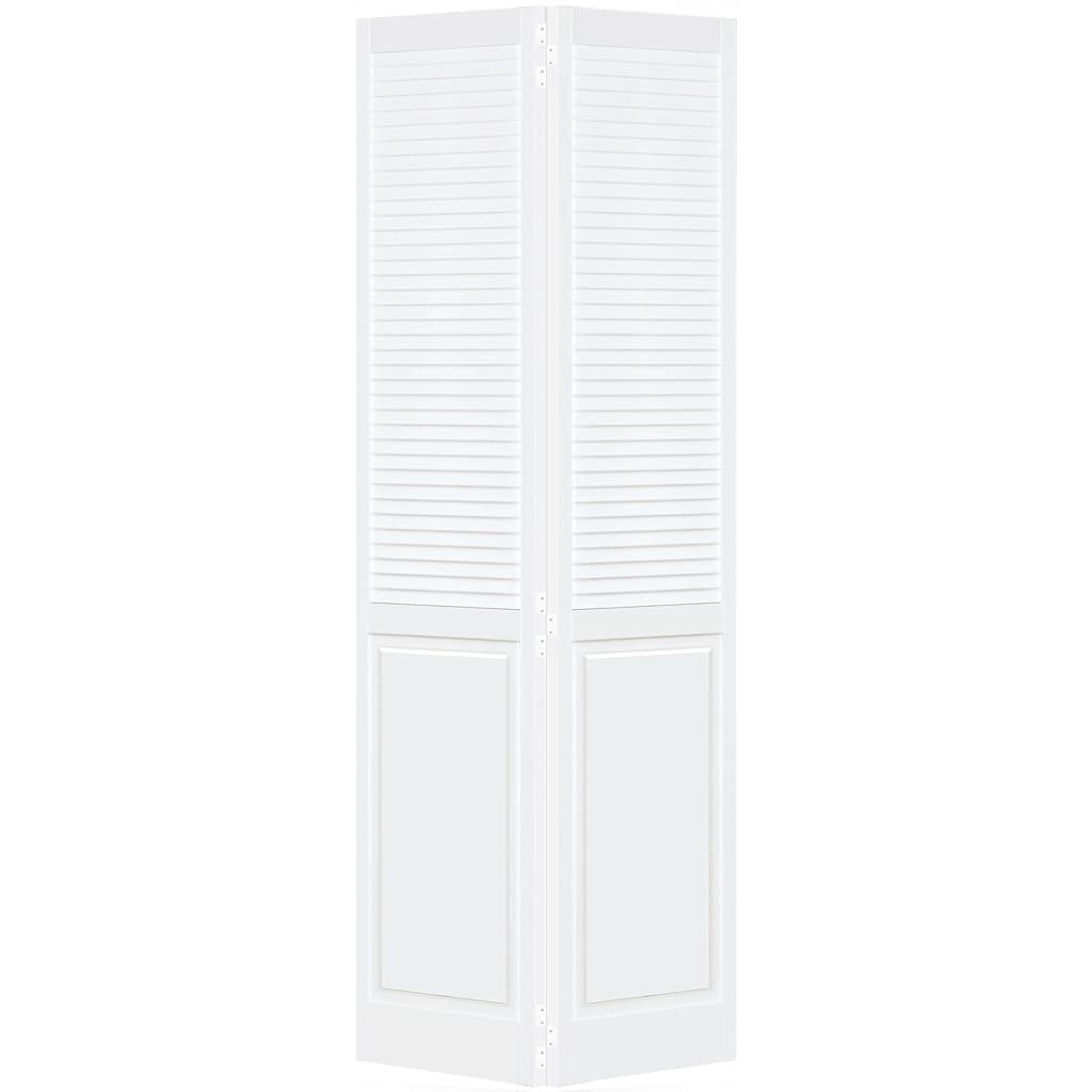 Closet Door, Bi-Fold, Traditional Louver-Panel Solid Core Unfinished 80 in. x 36 in. - WoodArtSupply