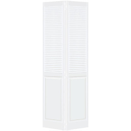 Closet Door, Bi-Fold, Traditional Louver-Panel Solid Core Unfinished 80 in. x 36 in. - WoodArtSupply