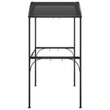 loibinfen Steel BBQ Grill Gazebo Shelter with Side Shelves, Steel Barbecue Grill Gazebo Tent, Outdoor BBQ Canopy with Side Shelves for Garden, Patio, Backyard, Anthracite 86.6"x45.3"x90.6" loibinfen