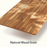 FLEXISPOT Acacia Solid Wood 55"x28" Butcher Block Desktop – Thick Beveled Edge Tabletop for Standing Desk, Office Table, Workbench, DIY Furniture Projects, Natural FLEXISPOT