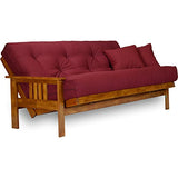 Nirvana Futons Stanford Wood Futon Frame - Queen Size (Frame Only), Transform to 3 Positions - Sofa, Lounger, Bed Nirvana Futons