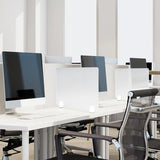 Nisorpa Desk Divider Privacy Panels Acrylic Partitions with Clips Classroom Privacy Shield for Desk Privacy Divider Partition for Schools Office Call Centers,Noise and Visual Guard,4Pcs-23.6”L X15.8”W Nisorpa