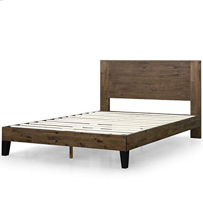 ZINUS Tonja Queen Wood Platform Bed with Headboard – Sturdy Mattress Foundation with Wood Slat Support, Easy Assembly - WoodArtSupply