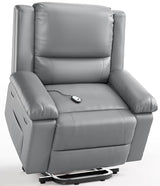 Garvee Power Lift Recliner Chair - Heat and Massage, PU Leather Electric Lift Recliner for Elderly & Mobility Impaired，Reclining Sofa with Side Pocket for Living Room