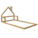 P'Kolino Casita House Twin Floor Bed - Montessori Inspired - Solid FSC Certified Solid Wood Floor Bed - Natural Wood P'Kolino