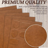 5 Pack Laserable Leatherette Sheet Faux Leather Laser Engraving Leather Blank Hat Patches with Heat Press Adhesive for Laser Engraving DIY Hat Cap Beanie UV Printing Craft Supplies (Bourbon Brown) GrliTra