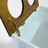 Casual Home 603-15 Wooden Storage Stand Pet Feeder, Two-Tone (Warm Brown, White), One Size Casual Home