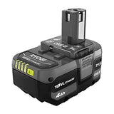 Ryobi PBP2005 ONE+ (Plus) Battery 18-Volt Lithium-Ion 4.0 Ah Compatible with Over 225 18V ONE+ Tools (2-Pack) RYOBI