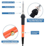 Fohil Wood Burning Kit for Adults with Gloves, 130pcs Wood Burning Pen Tool Set with Adjustable Temperature 200~450 °C Switch Pyrography Pen Kit for Embossing Carving Soldering Fohil