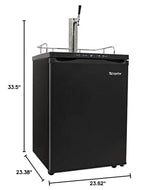 EdgeStar KC3000 Full Size Kegerator with Digital Display - Black EdgeStar