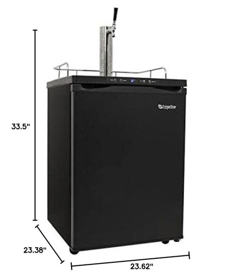 EdgeStar KC3000 Full Size Kegerator with Digital Display - Black EdgeStar