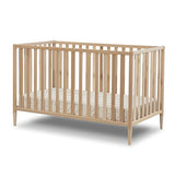 Sorelle Furniture Happy 3-in-1 Convertible Crib, Baby Crib to Toddler Bed, Sustainable Beech Wood, Non-Toxic Finish, Natural Wood Nursery Furniture