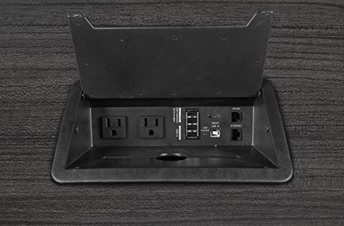 Regency Legacy Racetrack Conference Table with Tabletop Power & Data Port, 71", Ash Grey Regency