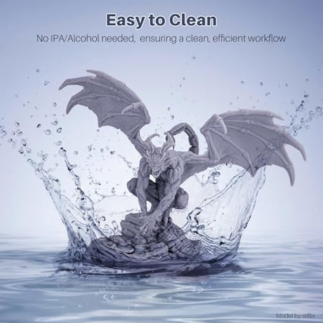ELEGOO Upgraded Water Washable 3D Printer Resin 2.0, 405nm UV-Curing 3D Resin with Lower Shrinkage and Higher Precision for LCD 3D Printing Gray 1000g ELEGOO