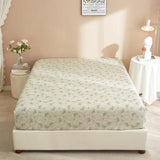 HighBuy Twin Size Fitted Bed Sheet - Boho Floral Luxury Single Fitted Sheet Only - Fits 15 inch Mattress - Extra Soft Deep Pockets Wrinkle Free for Teen College Twin Bed Easy-Fit HighBuy