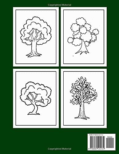 Trees Coloring Book for kids: An Easy coloring book for kids With 30 Designs of Trees WoodArtSupply