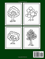 Trees Coloring Book for kids: An Easy coloring book for kids With 30 Designs of Trees WoodArtSupply