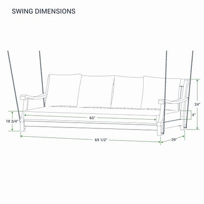 Cambridge Casual Como Solid Wood Outdoor Swing Daybed