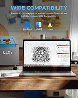 OMTech K40+ CO2 Laser Engraver, 8"x12" 40W Desktop Laser Engraving Machine for Home Use, LaserGRBL LightBurn Compatible Laser Engraver Cutter with OMTech
